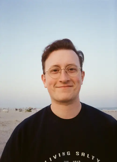 Alex Walley, tenor, standing on New Jersey Beach